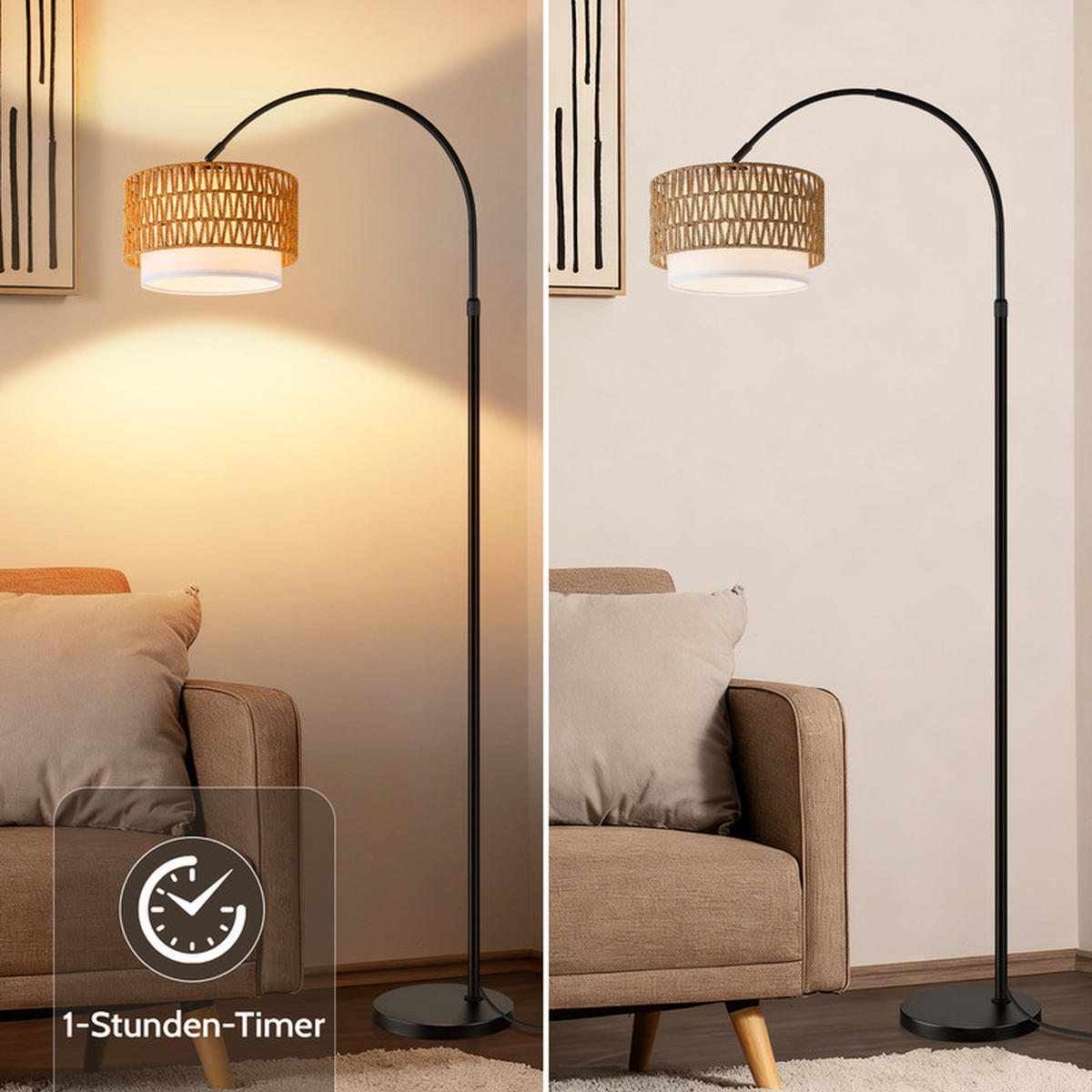 STEHLEUCHTE COLLINS Ⅲ 26/30/181 cm - Weiß, Metall (26/30/181cm) - Nettlife