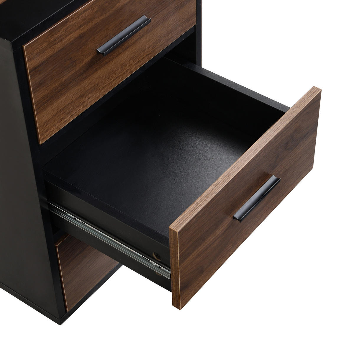 SCHREIBTISCH mit 3 Schubladen MDF Dark Brown - Braun, Holz (135.5/58/75cm) - Meubliv