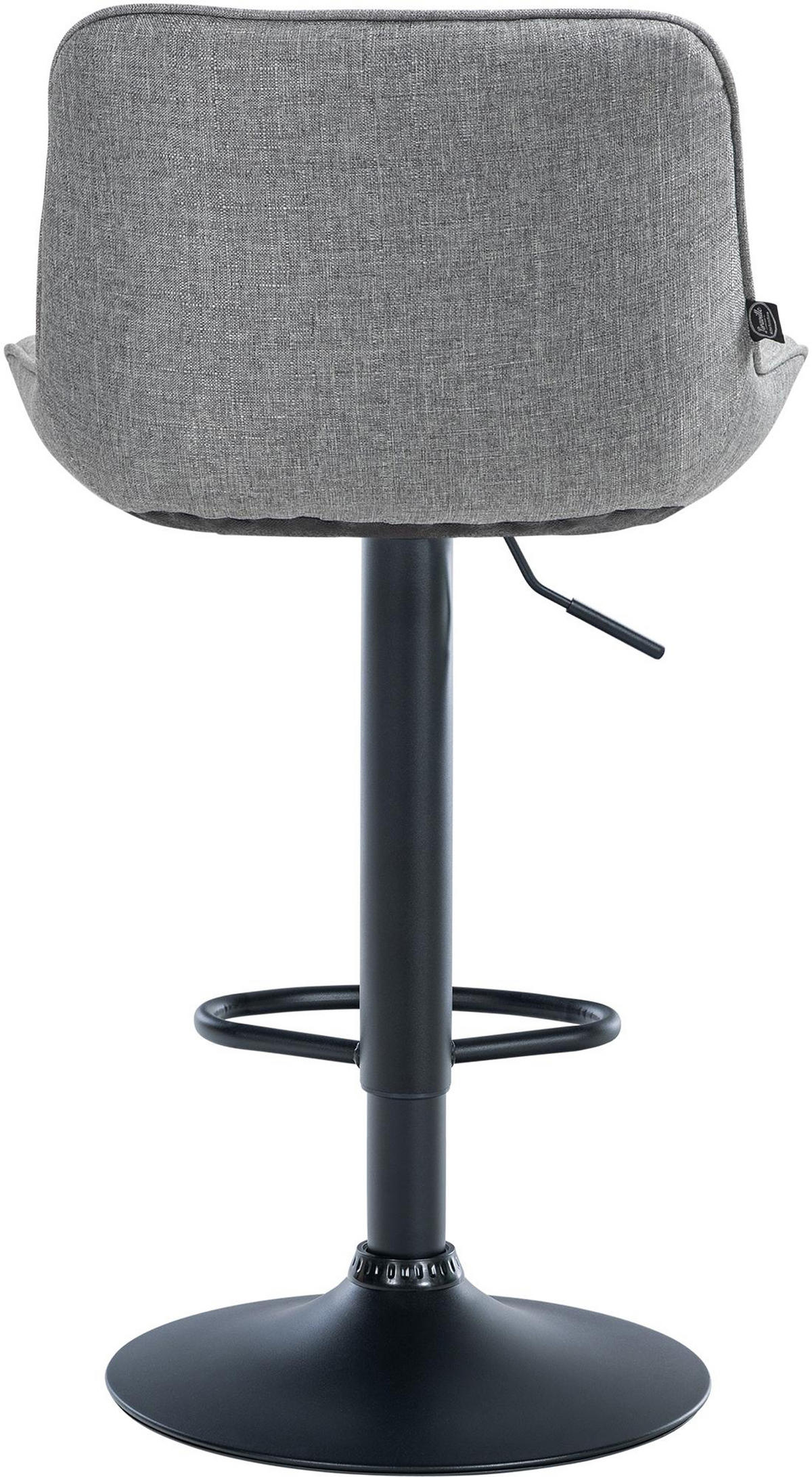 BARHOCKER Vulcano Stoff schwarz grau - Schwarz/Grau, Textil/Metall (49/106/51cm) - TPFLiving