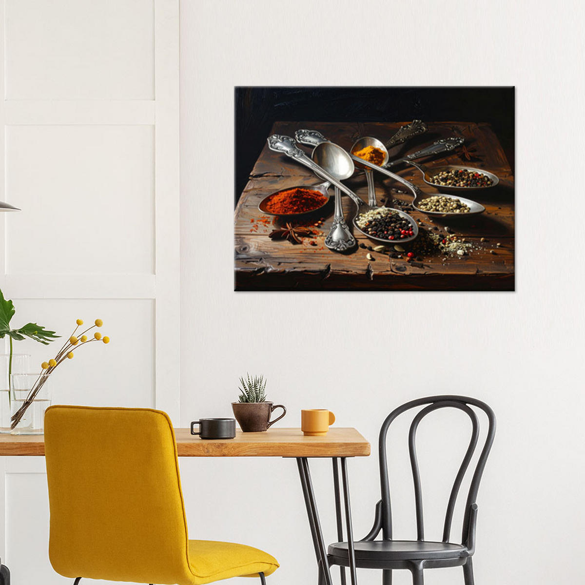 LEINWANDBILD Essen & Trinken 120x80cm - Multicolor, Textil (120/80cm) - Feeby