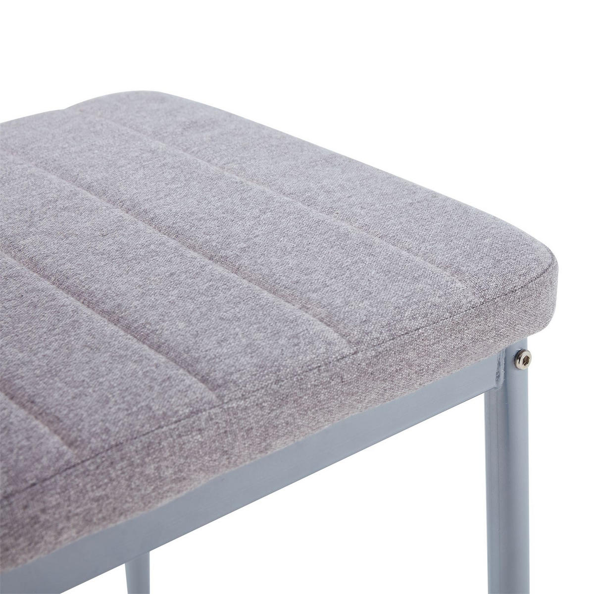 ESSZIMMERSTUHL NATHALIE 4er-Set grau - Grau, Textil (43/100/50cm) - IDIMEX