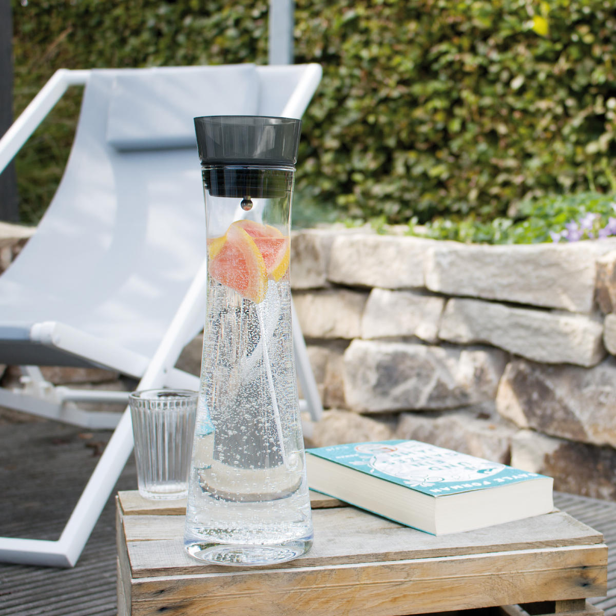 GLASKARAFFE AMISA 1,2 Liter, grau - Grau, Glas (1.2L) - bremermann