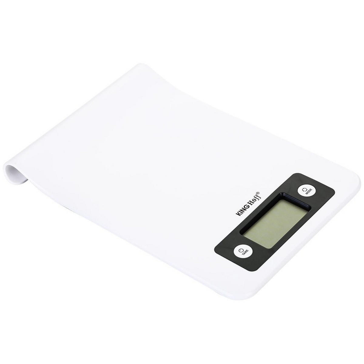 KÜCHENWAAGE Weiß 24/16/3 cm KH1822 - Weiß, Metall - Kinghoff 
