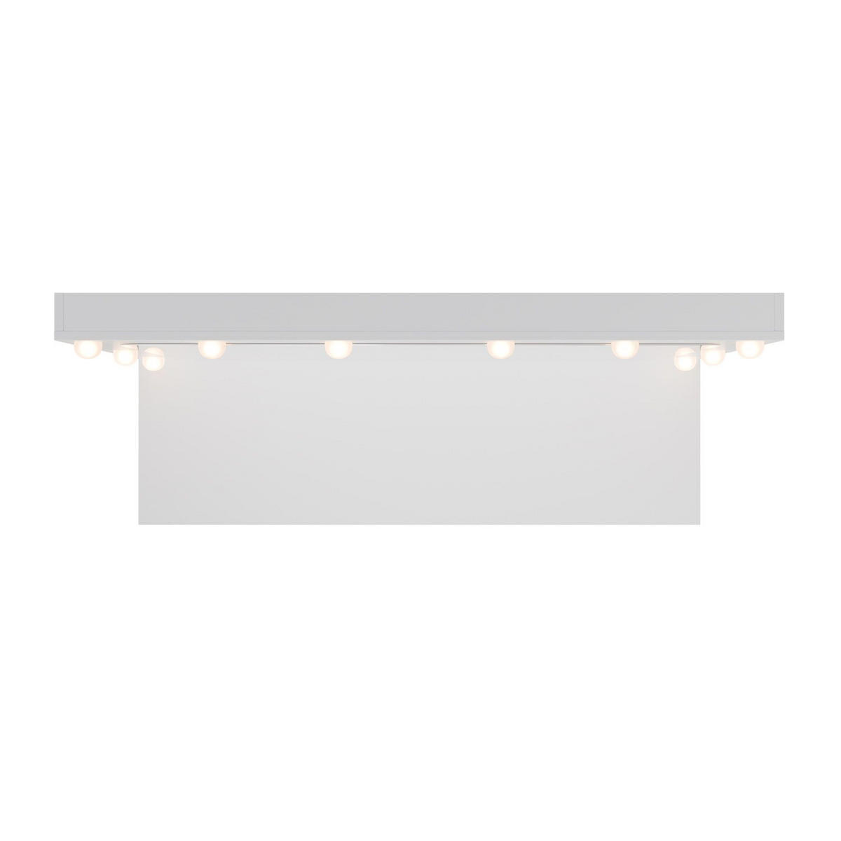 SCHMINKTISCH Lilia weiß mit LED-Beleuchtung - Weiß, Holz (108/140/41cm) - Juskys