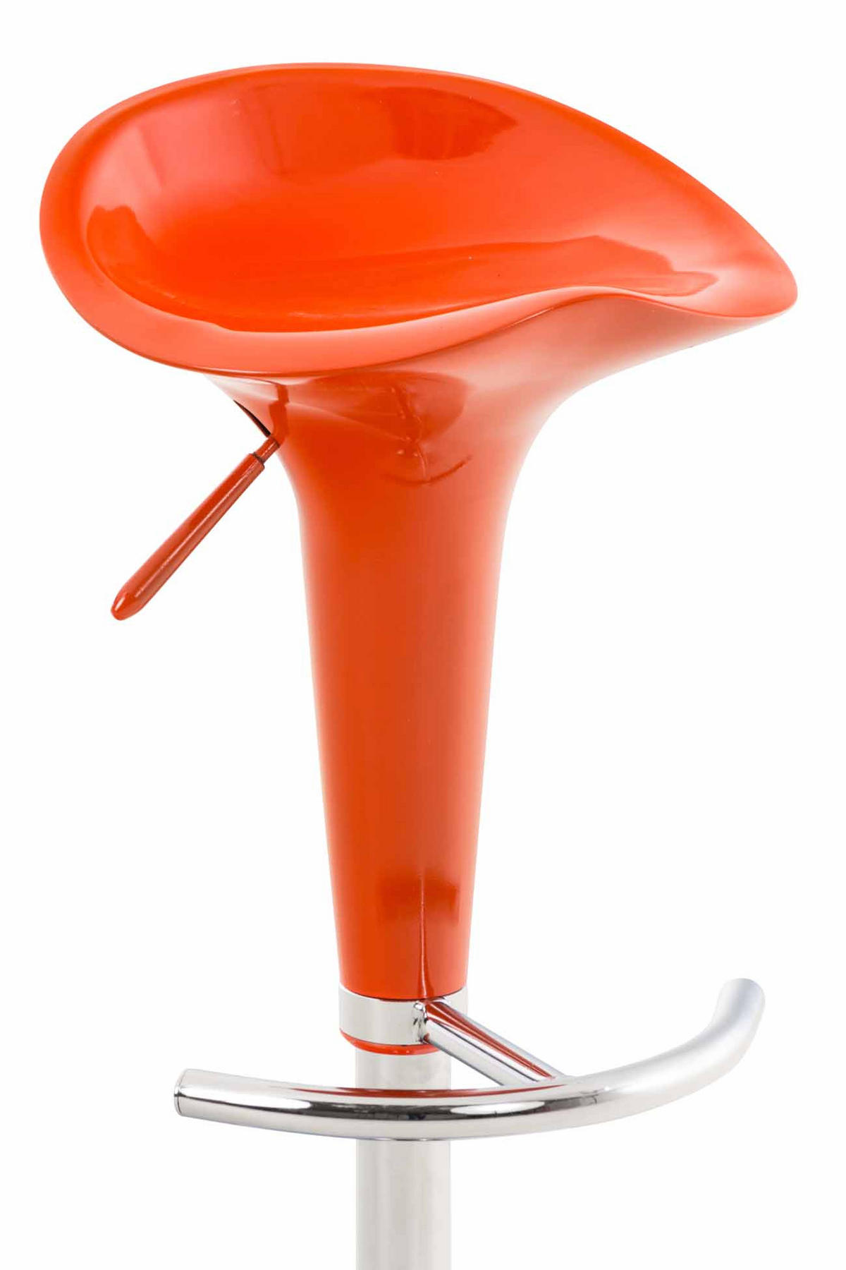 BARHOCKER 2er Set Kunststoff orange - Chromfarben/Orange, Kunststoff/Metall (37/87/37cm) - CLP