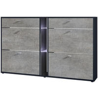 SCHUHSCHRANK Today Fronten in Braun meliert - Graubraun, Holzwerkstoff (155.5/95/28cm) - Vladon