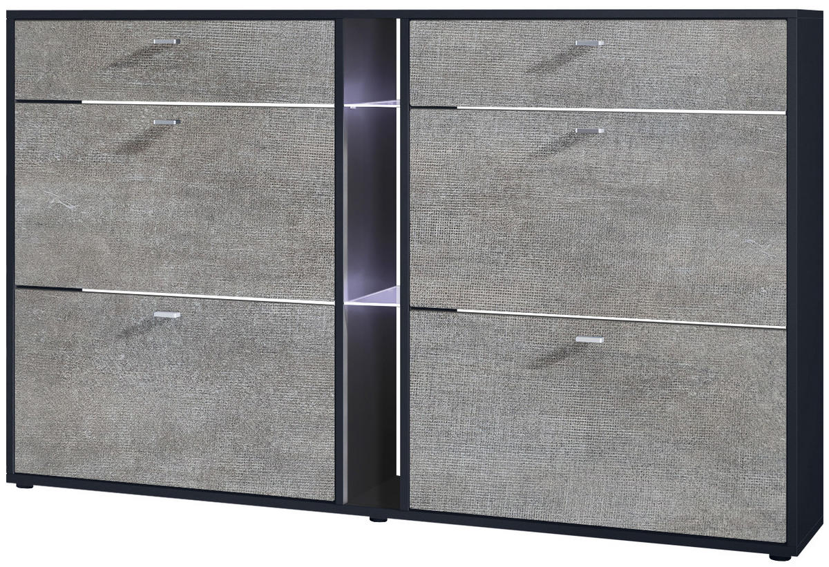 SCHUHSCHRANK Today Fronten in Braun meliert - Graubraun, Holzwerkstoff (155.5/95/28cm) - Vladon