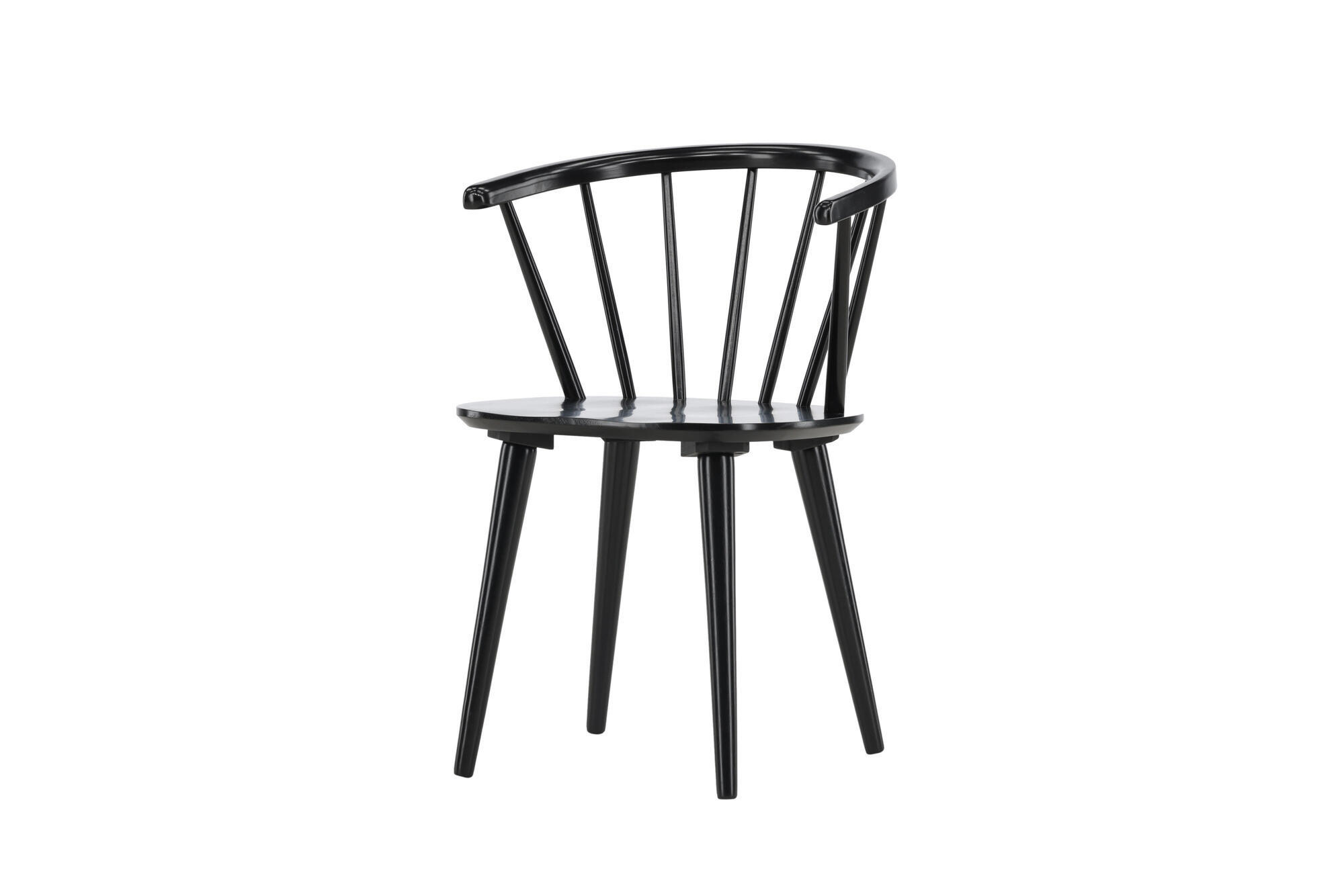 ESSZIMMERSTUHL BOBBY Schwarz 55x53x76 cm - Schwarz, Holz (55/76/53cm) - FURNLUX