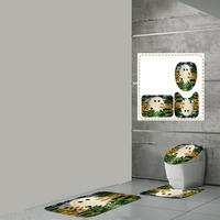 DUSCHVORHANG-MATTE Set bedruckt Boden Matte Toilette - Multicolor, Textil (1/1cm) - MCBOSON