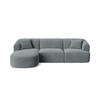 MODULARES-ECKSOFA links Campi aus Cord dunkelgrau 4 Sitzplätze - Dunkelgrau, Textil (156/256cm) - Cosmopolitan Design