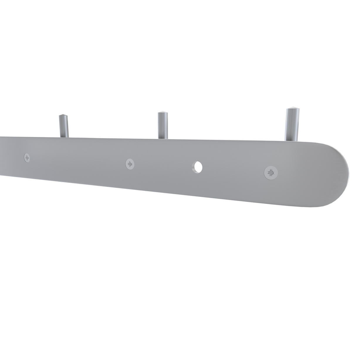 HAKENLEISTE 54/4.2/4.2 cm - Silberfarben, Metall (4.2/4.2/54cm) - Intirilife
