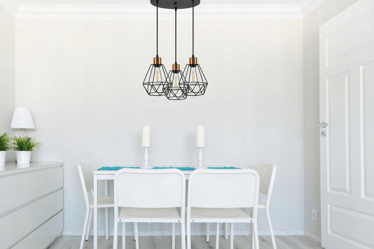 PENDELLEUCHTE EDISON II - Goldfarben/Schwarz, Metall (45/45/100cm) - kiki design