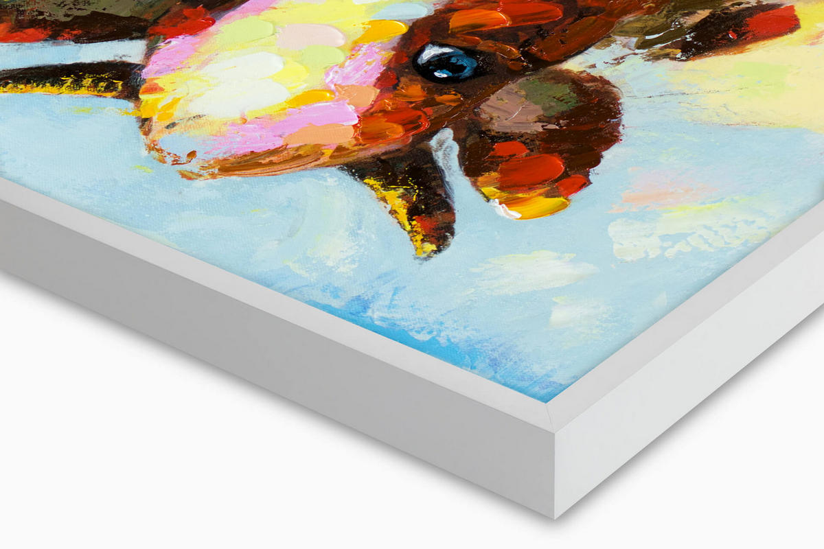 OLEJOMALBA 120/60 cm, Zvířata - různobarevná, dřevo/textil (120/60cm) - KUNSTLOFT
