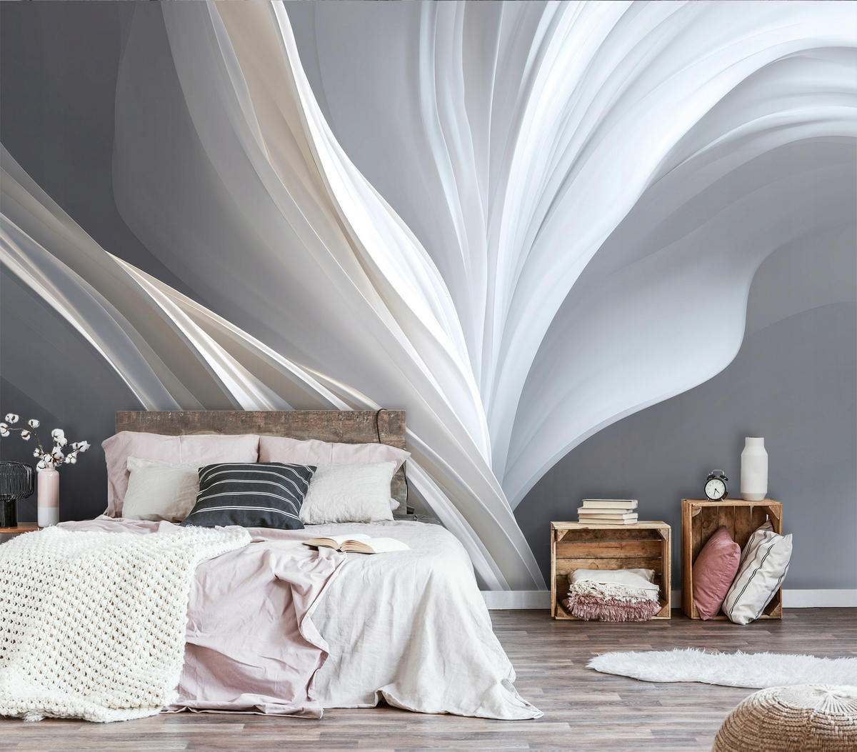 FOTOTAPETE Abstrakt Stück Beige 400x280 cm - Multicolor, Papier (400/280cm) - Wallarena