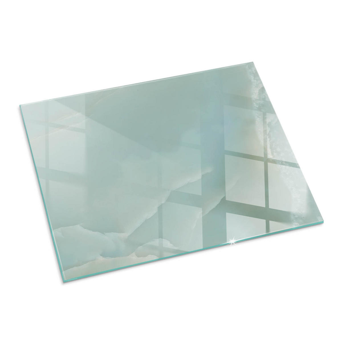 GLASPLATTE für Kamin 80x60 cm Türkis - Türkis, Glas (80/60/0.4cm) - ArtPrintCave