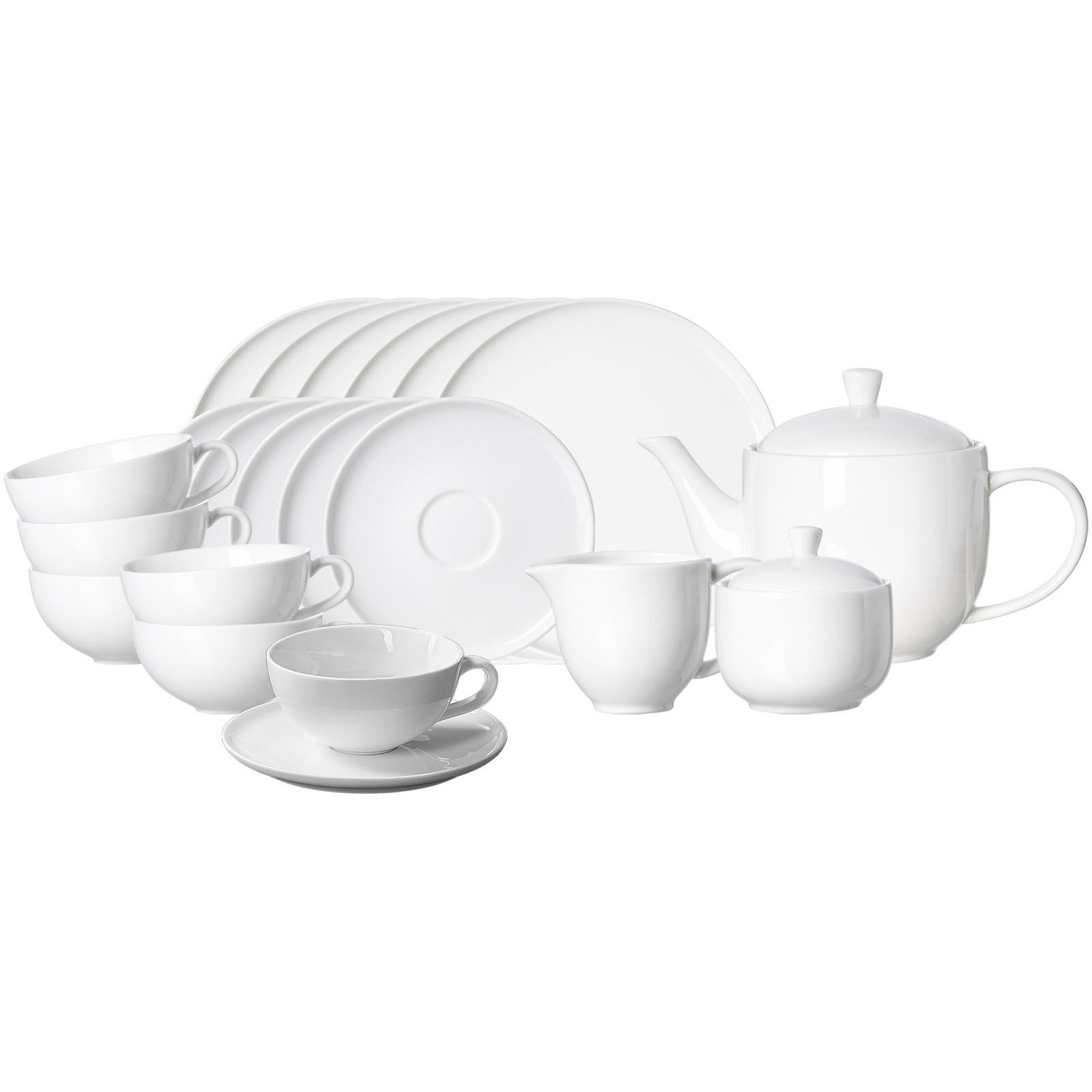 TEESERVICE Skagen weiß 21er Set - Weiß, Keramik (2/2/2cm) - Ritzenhoff Breker