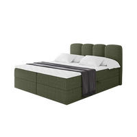 BOXBETT mit Matratze H4 - NINA - 160x200 cm - Grün - Grün, Holzwerkstoff (160/200cm) - ALTDECOR