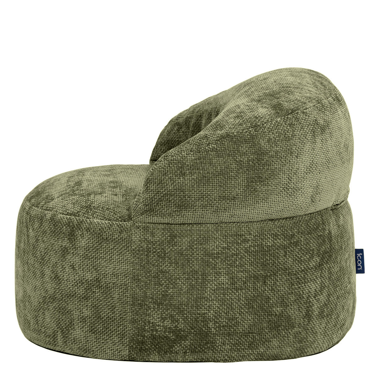 SITZSACK aus Chenille Orb - Olivgrün, Textil (86/61/86cm) - icon