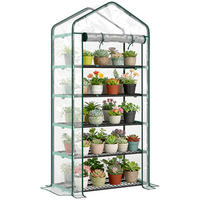 GEWÄCHSHAUS DE-12065 5 Etagen mit Rolltür Transparent - Transparent, Kunststoff (49/193/90cm) - ComfortXL