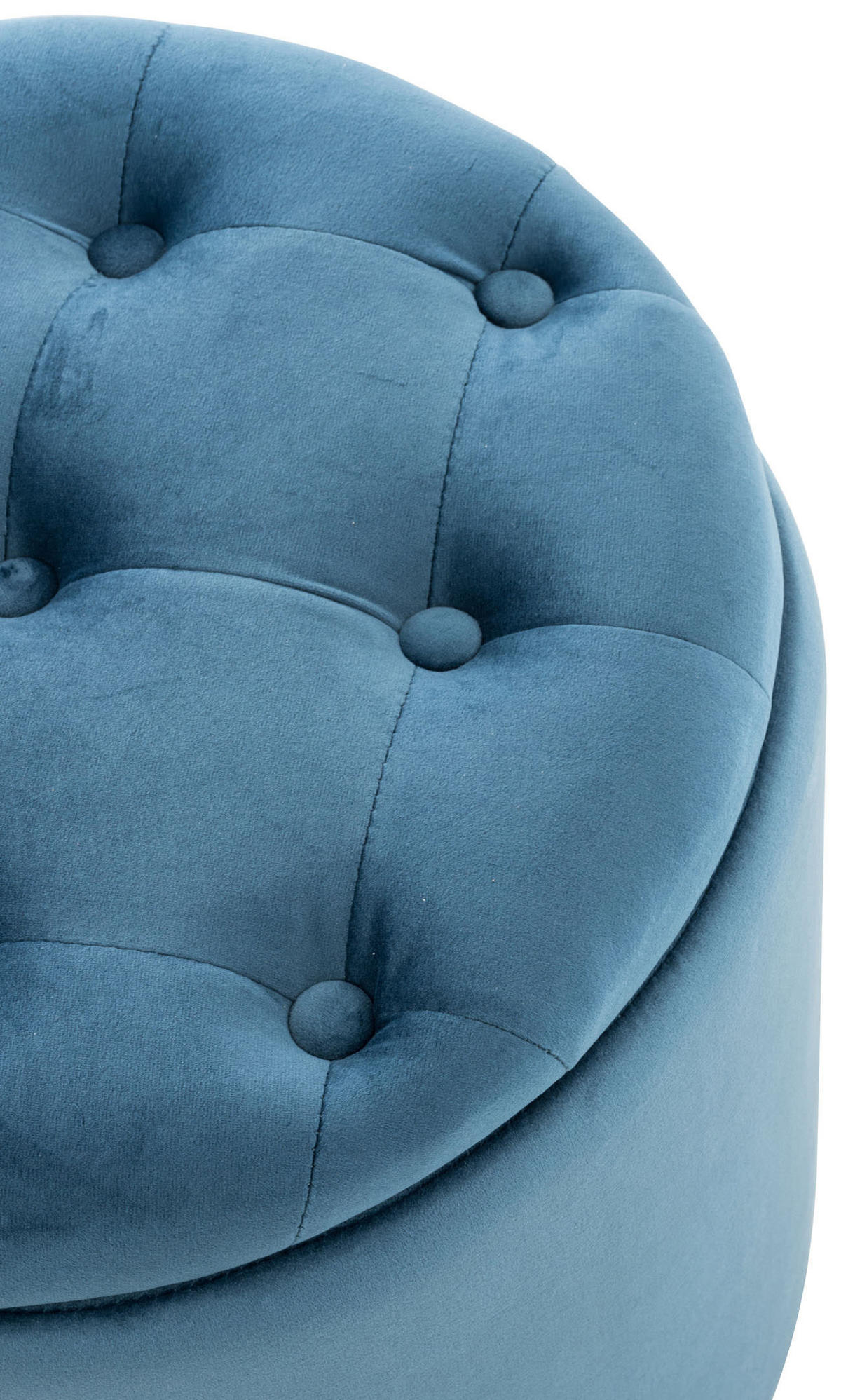 SITZWÜRFEL Samt Blau - Blau/Schwarz, Kunststoff/Textil (44/42/44cm) - CLP