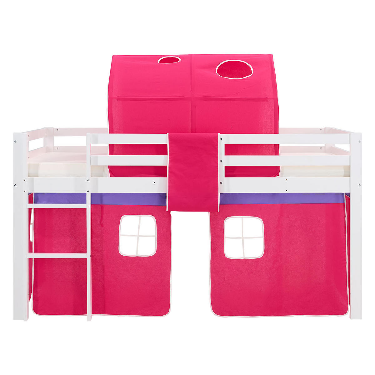 HOCHBETT Leiter 90/200 cm Pink - Pink/Weiß, Holz (90/200cm) - Homestyle4u