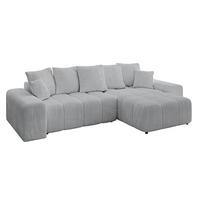 ECKSOFA Ottomane rechts ENIL-L 297x189x68 Grau Cord - Grau, Holzwerkstoff/Kunststoff (189/297cm) - ALTDECOR