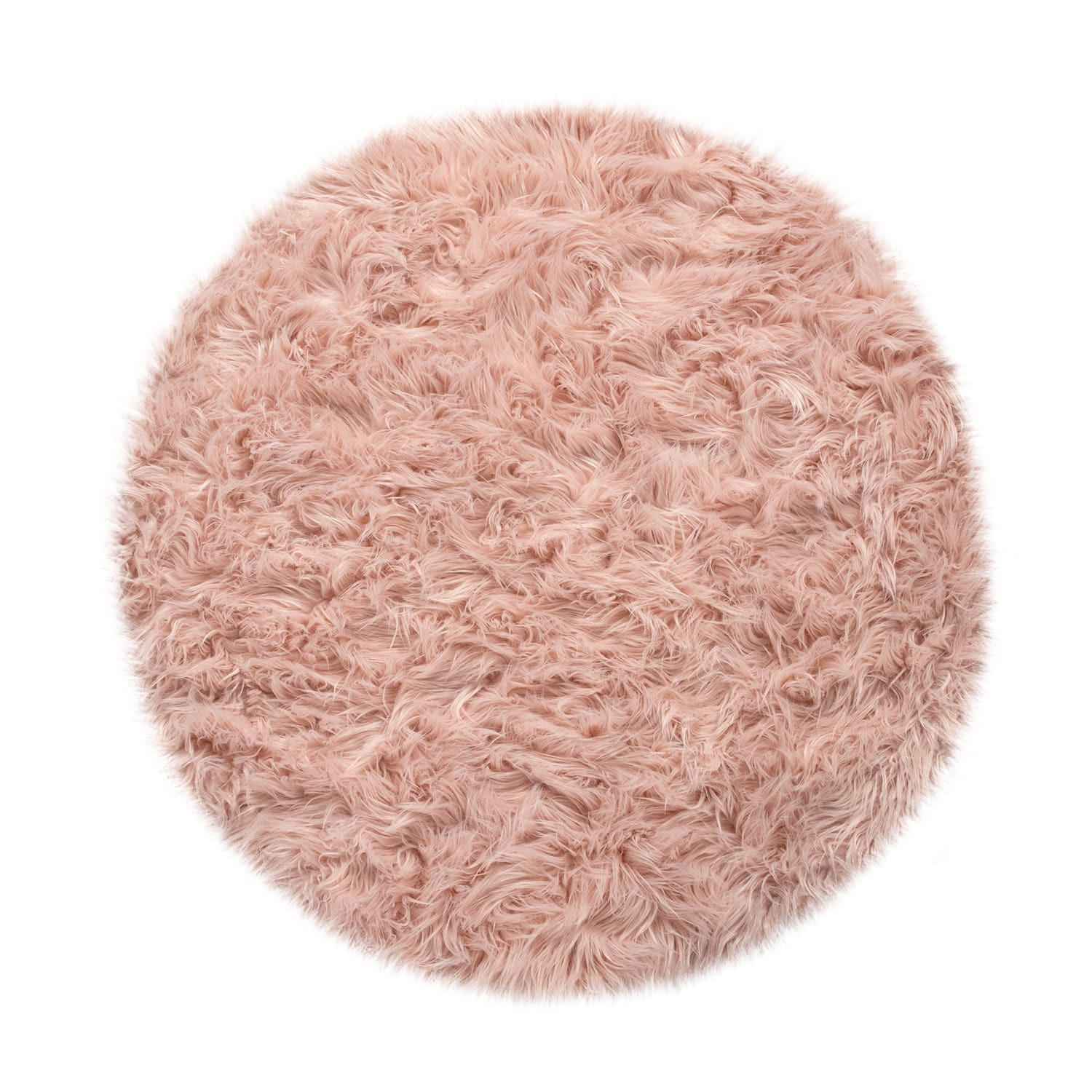 HOCHFLORTEPPICH Waschbar, einfarbig, Rosa, Ø 60 cm - Rosa, Textil (60/60cm) - KADIMA DESIGN