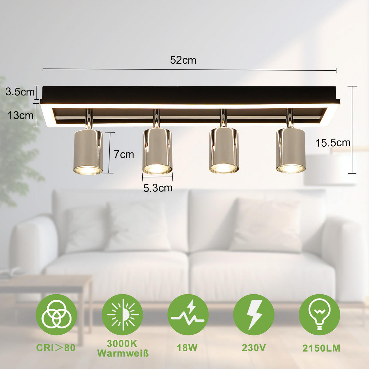 STRAHLER Oryxalk 13/15.5/52 cm - Schwarz, Metall (52/13/15.5cm) - ZMH