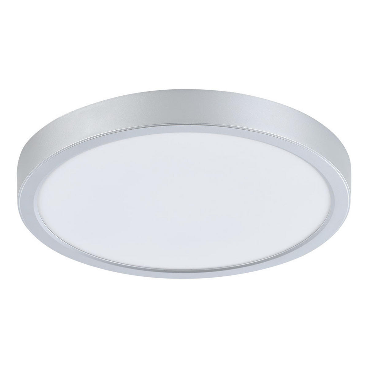 LED DECKENLEUCHTE Stahl Weiß Silber - Silberfarben, Metall (28.5/28.5/2.8cm)