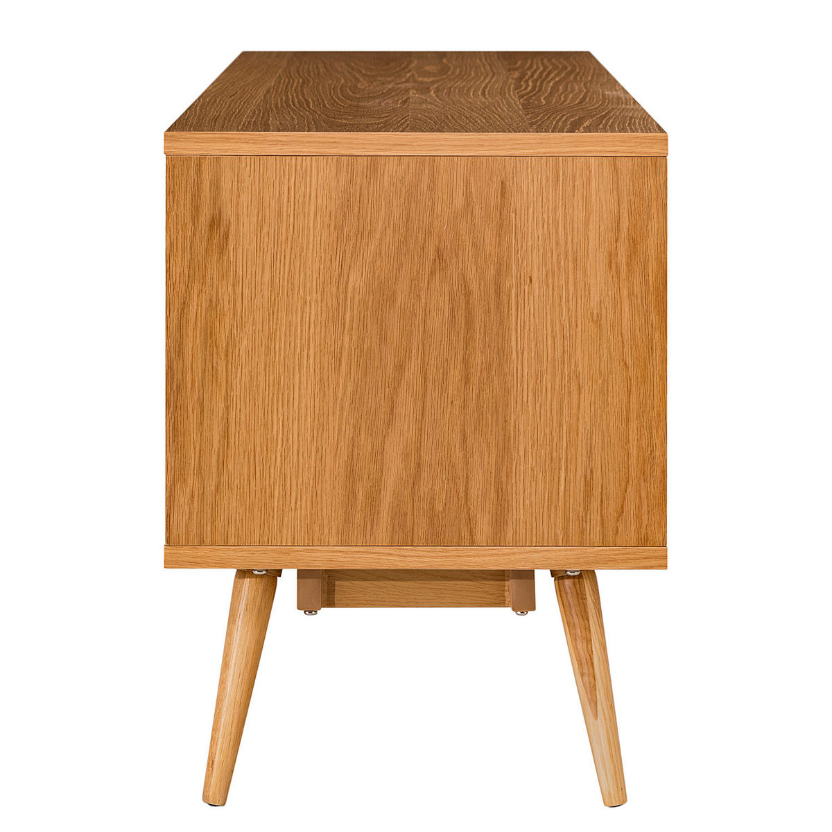 TV-LOWBOARD - Echtholzfurnier Eiche, 150 cm - Braun, Holzwerkstoff (150/55/40cm) - home24