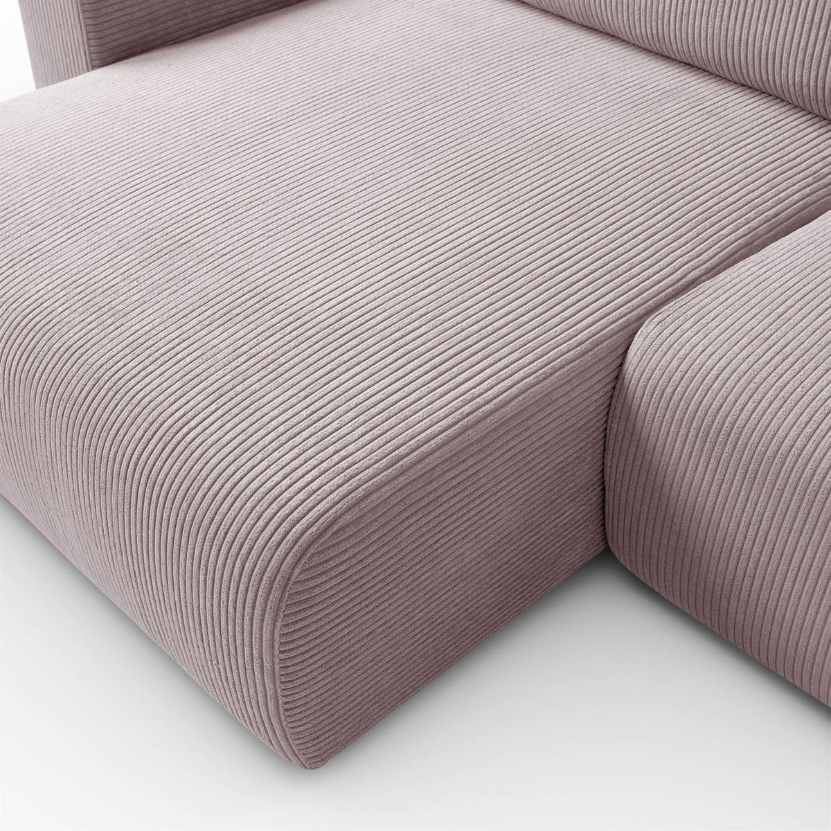 ECKSOFA OPERA L-Form mit Schlaffunktion und Bettkasten, Poso 27 - Rosa, Textil (247/143cm) - Lookway