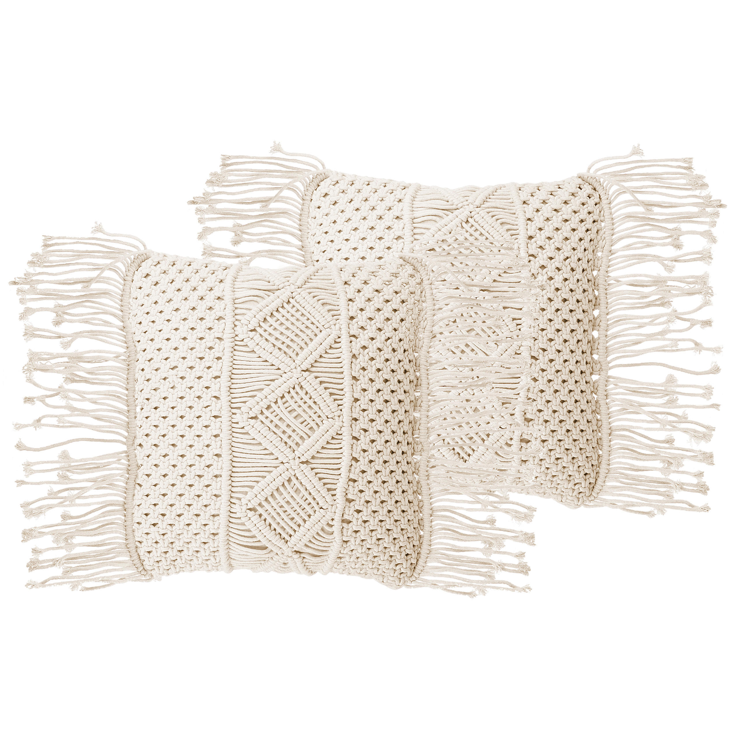 PERNĂ DECORATIVĂ set de 2 bej deschisă 45/45 cm Yortan