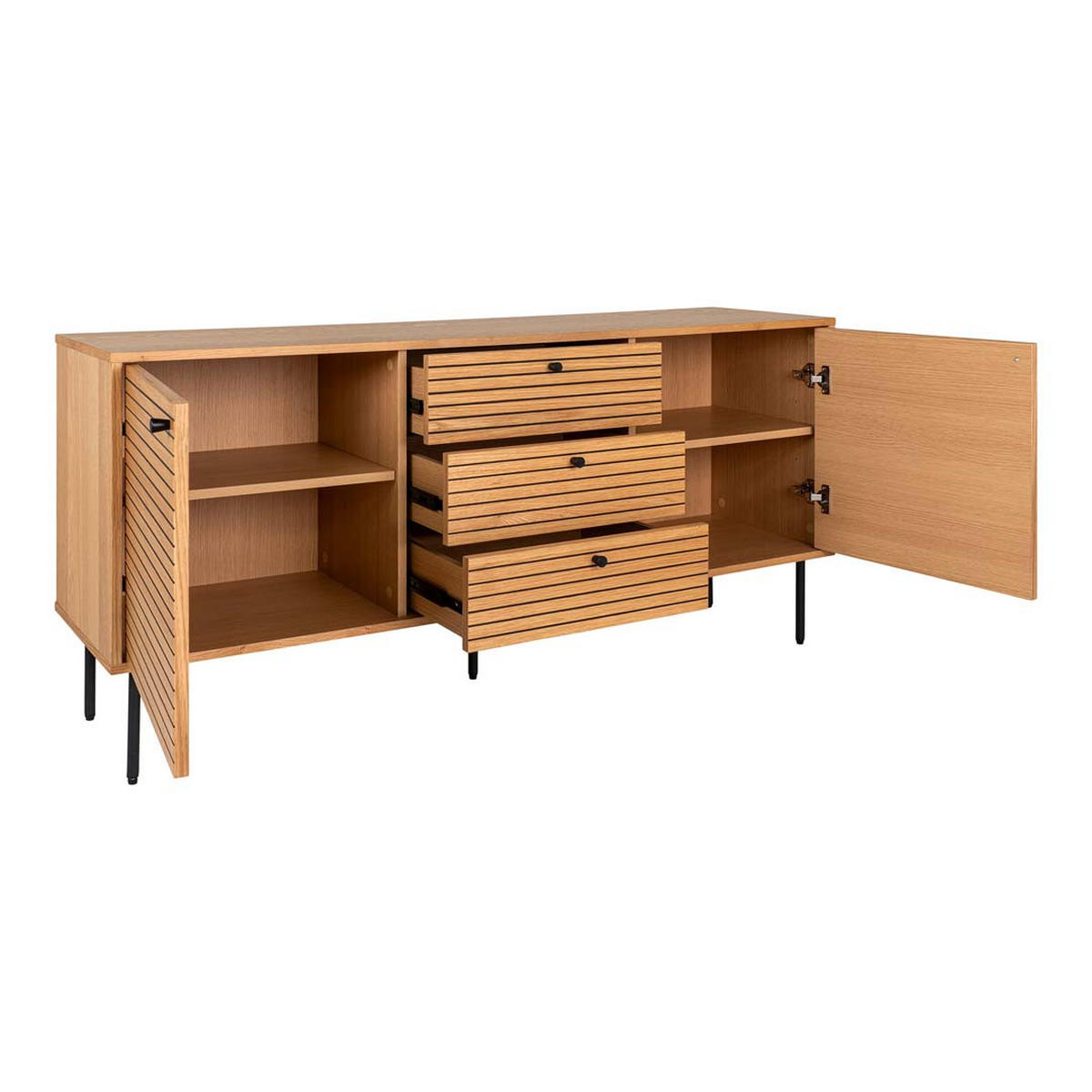 SIDEBOARD eiche - Eichefarben, Holzwerkstoff (150/74/40cm) - ebuy24