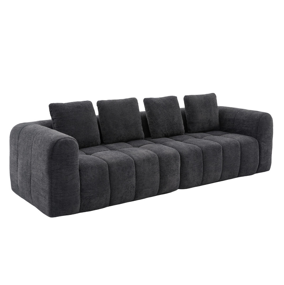 SOFA modular 2er-Set 260 cm Stoff Dark Grey - Dunkelgrau, Holzwerkstoff (95.5/70/260cm) - Meubliv