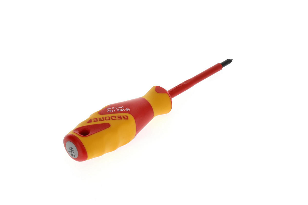 VDE 2160 PH 1 VDE-SCHRAUBENDREHER KREUZSCHLITZ PH 1 - Multicolor, Kunststoff/Metall (10/23cm) - Gedore