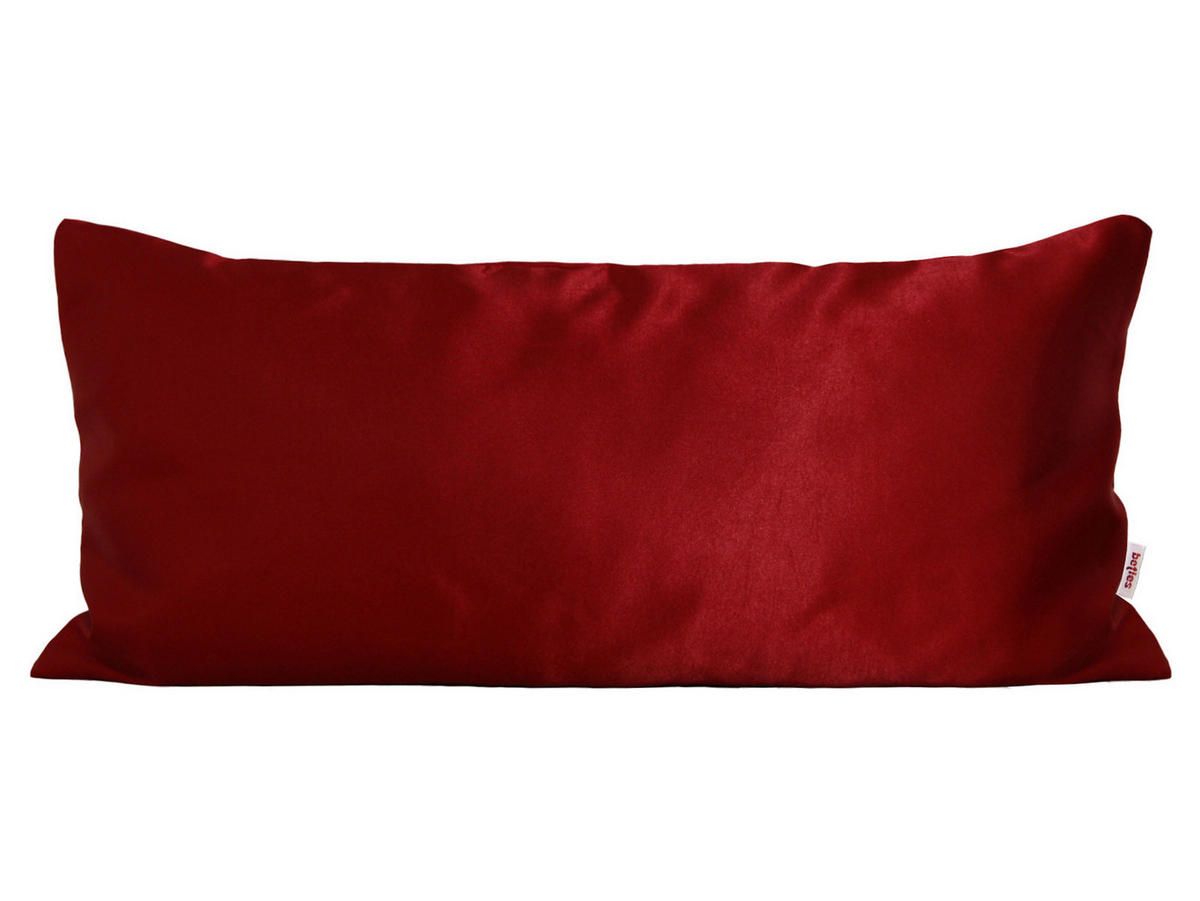 KISSENBEZUG Glanz Satin karmin-rot 40/80 cm - Rot, Textil (40/80cm) - beties Heimtextil