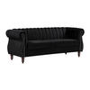 CHESTERFIELD-SOFA - 3-Sitzer - Samt - Schwarz - TRUMBO - Schwarz, Textil (195/77/78cm) - Vente-Unique