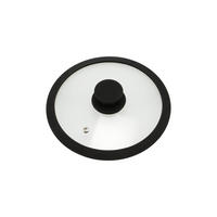 GLASDECKEL mit Silikonrand 20 cm schwarz - Schwarz, Glas (20/20/4cm) - bremermann
