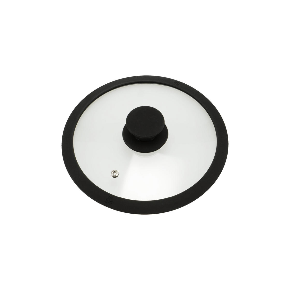 GLASDECKEL mit Silikonrand 20 cm schwarz - Schwarz, Glas (20/20/4cm) - bremermann