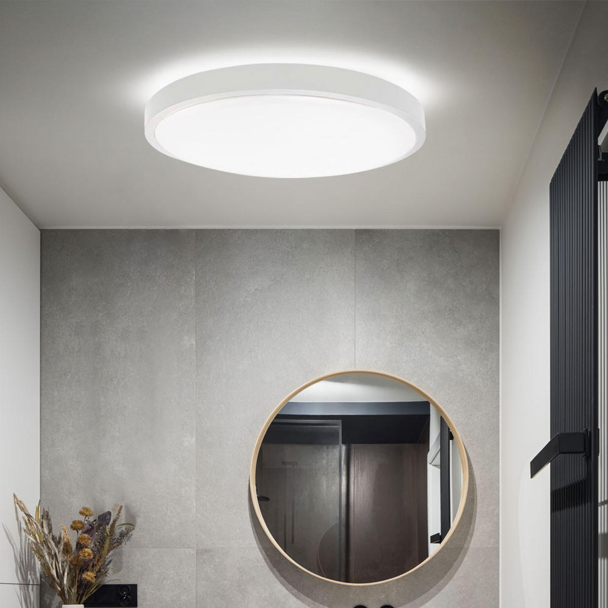 LED DECKENLEUCHTE Weiß Rund - Weiß, Kunststoff (25/25/6.3cm)