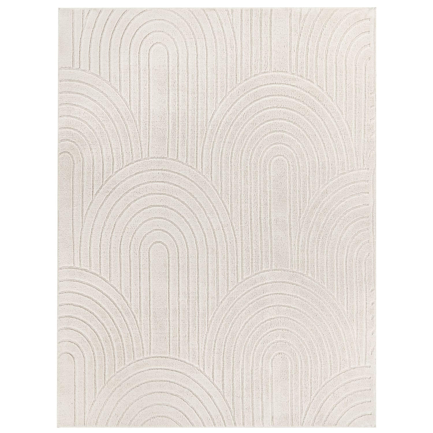 Paco Home Hochflorteppich Creme 160x220 cm