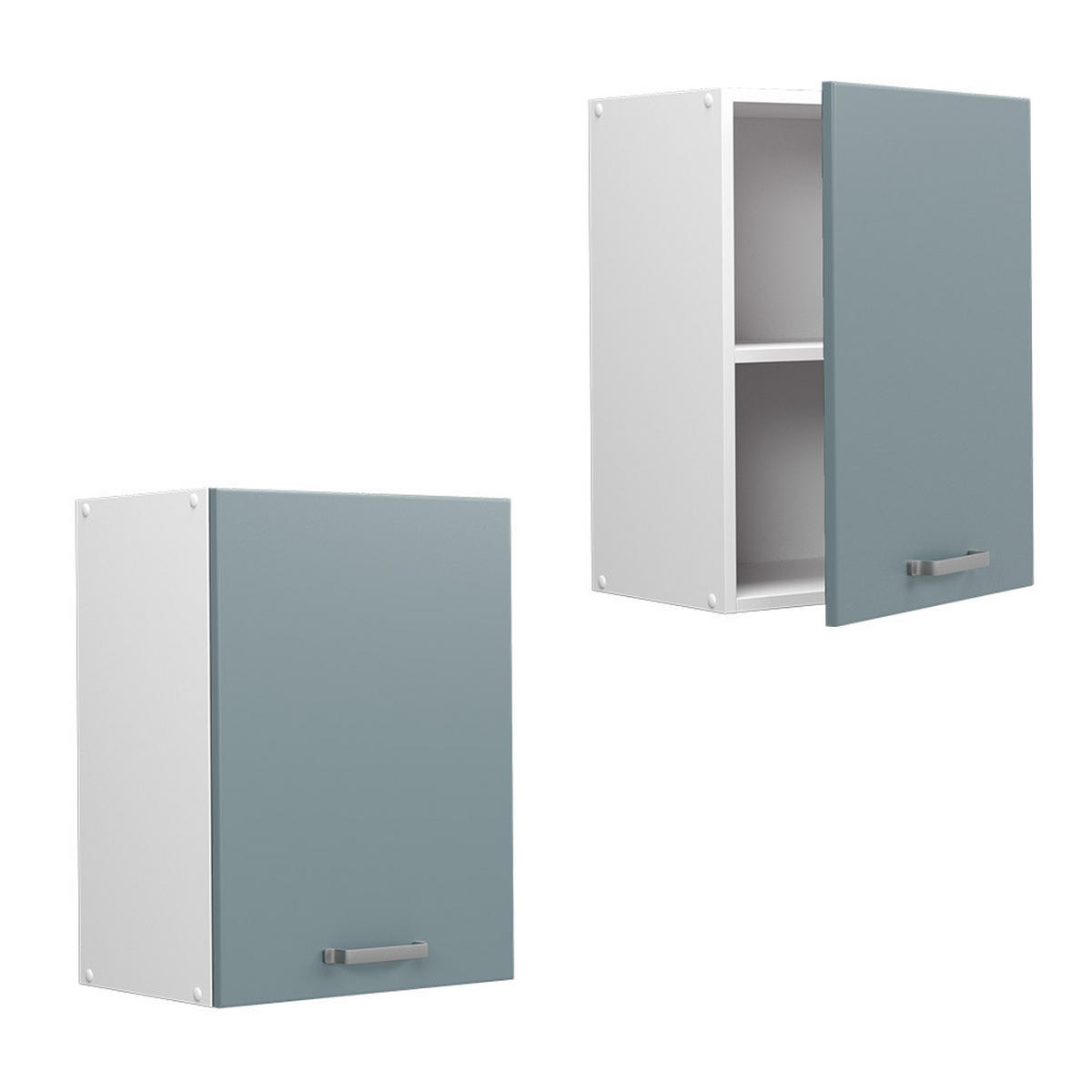 HÄNGESCHRANK R-Line Blau-Grau 45 cm - Blaugrau/Weiß, Holzwerkstoff (45/60/31cm) - Vicco