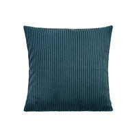 KISSENHÜLLE HYggelig No.2 Block Cord-Samt nord-blau 50/50 cm - Blaugrau, Textil (50/50cm) - beties Heimtextil