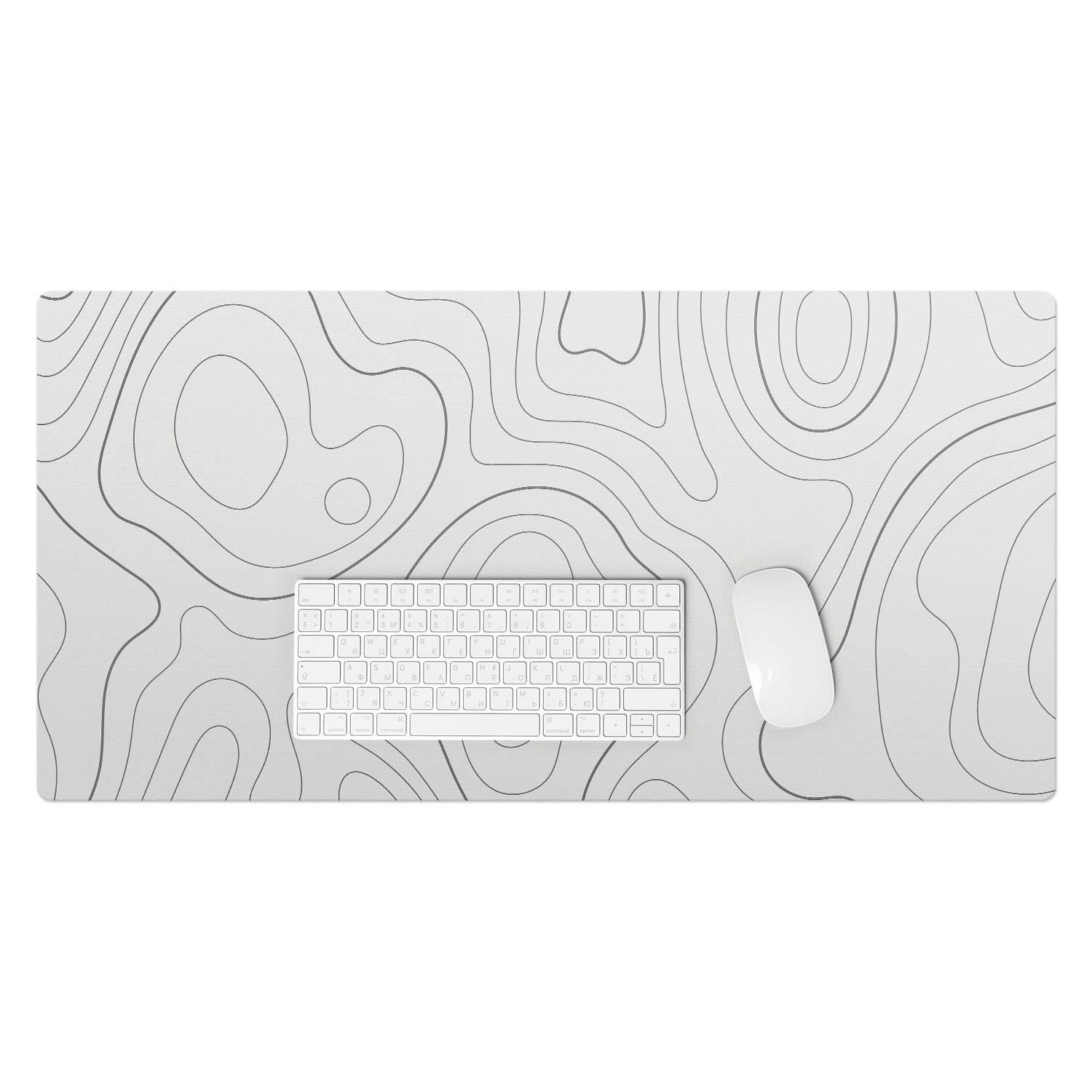 Wallfluent Schreibtischunterlage Weiß 45x1.6x90 cm