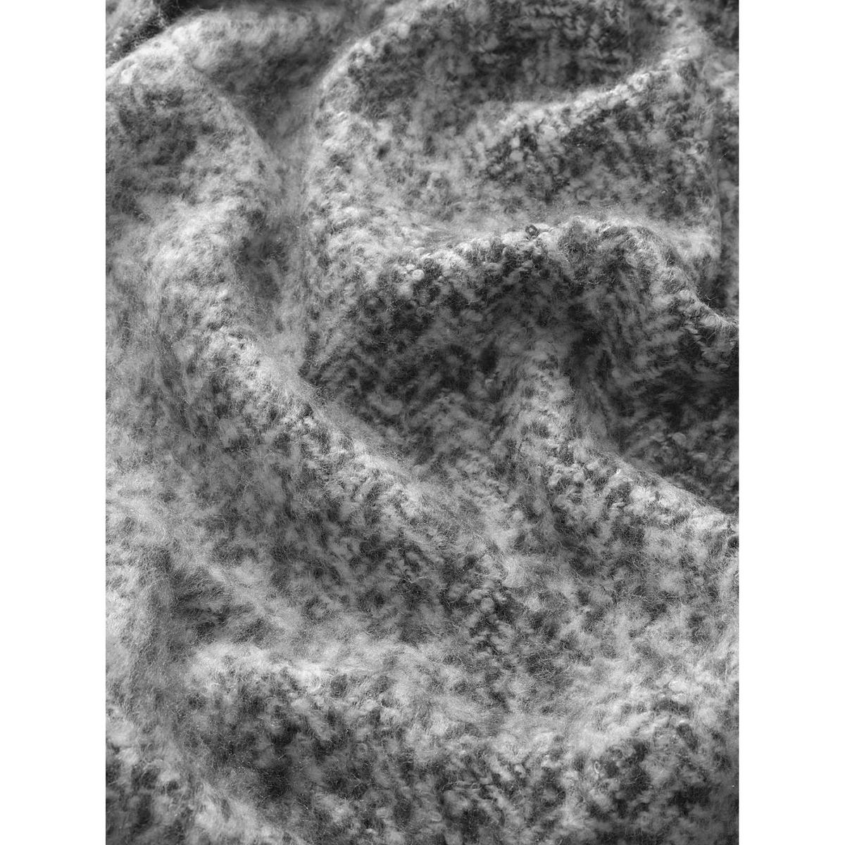 TAGESDECKE WOOLY HERRINGBONE - Anthrazit, Textil (130/170cm) - Tom Tailor