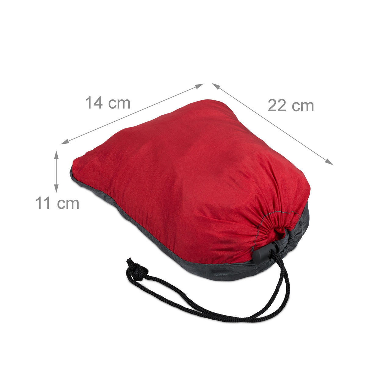 HÄNGEMATTE - Rot/Schwarz, Textil (152/5/255cm) - Relaxdays
