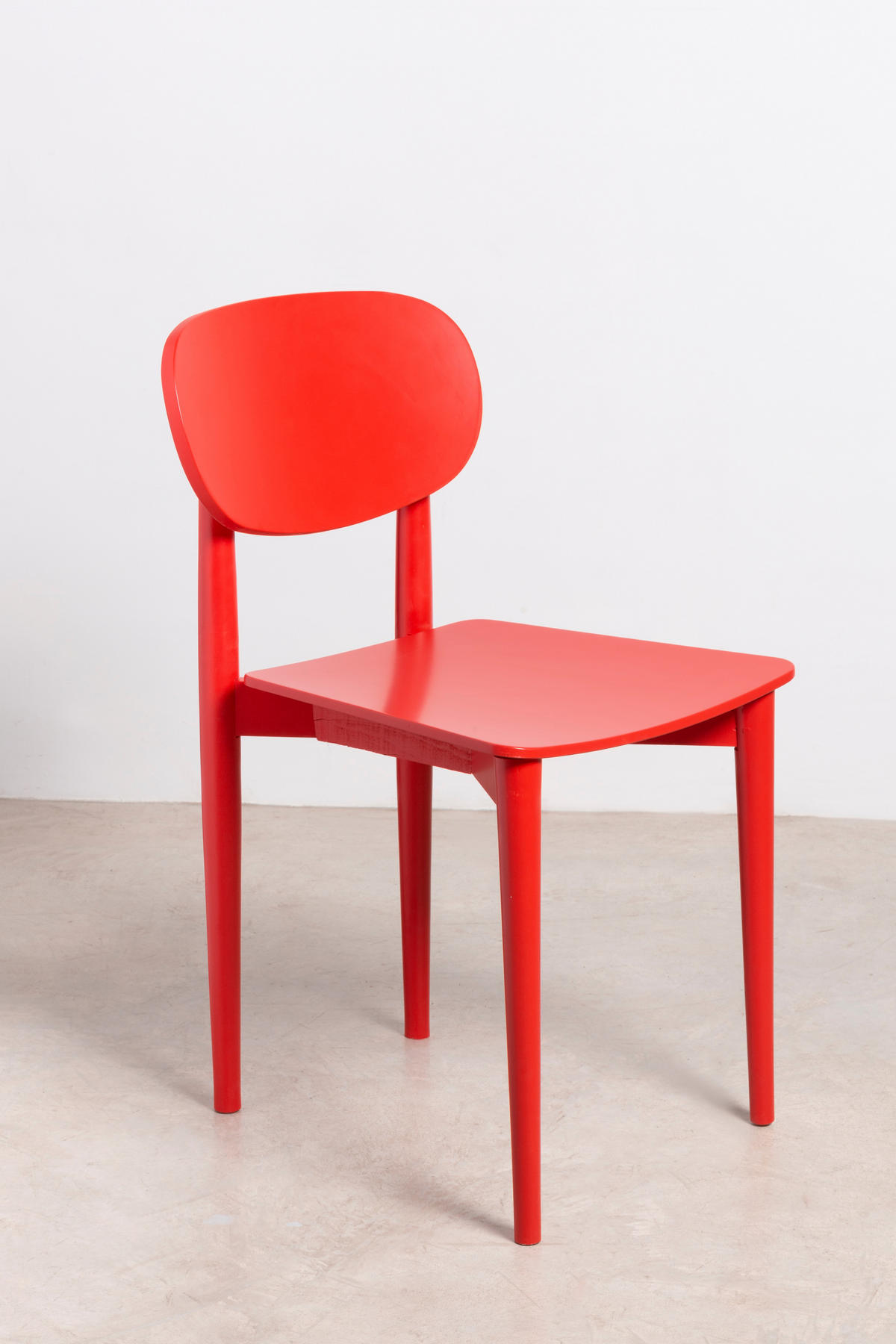STUHL aus massivem Buchenholz in flammenrot SANDRO - Rot, Holz (43/80/50cm) - RNT By Really Nice Things
