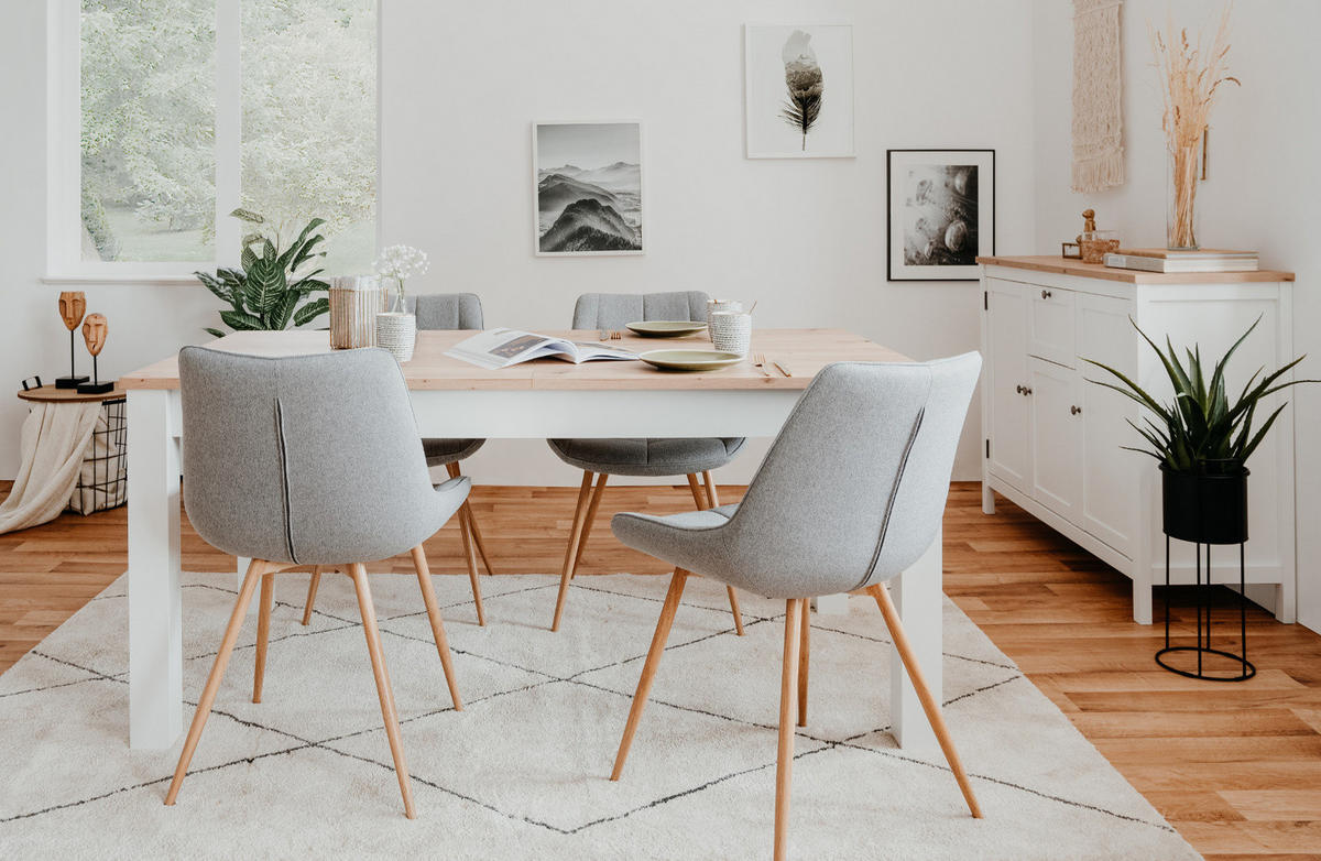 COUCHTISCH weiß, Eiche Artisan Landhaus, 110 x 55 cm, Wohnzimmertisch mit Schubladen - Silberfarben/Weiß, Holzwerkstoff/Kunststoff (55/110/40cm) - Furn.Design