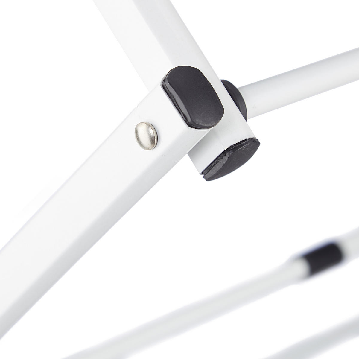 STOJAN na prádlo - biela, kov/plast (73/105/37cm) - Relaxdays