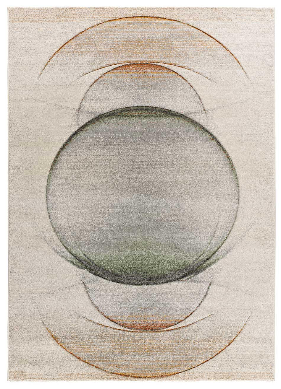 Atticgo Webteppich Beige, Grün 140x200 cm
